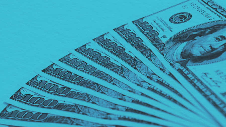 Blue Money Aesthetic Wallpaper