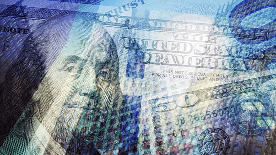 Blue Money Aesthetic Wallpaper