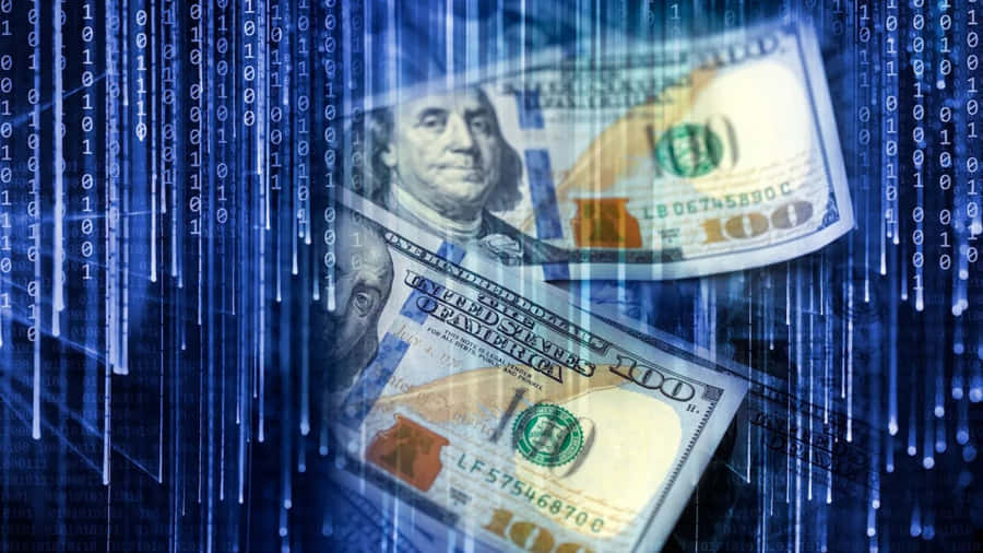 Blue Money Digital Wealth Wallpaper