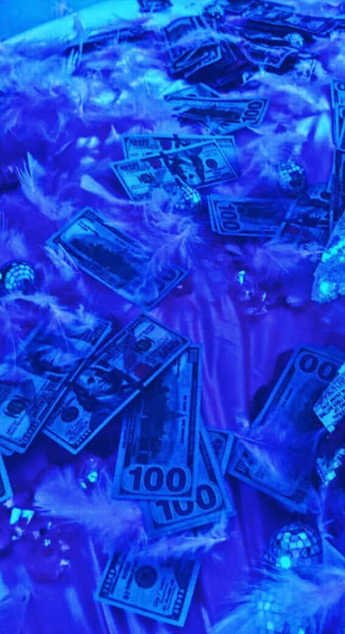 Blue Money Luxury Vibes Wallpaper