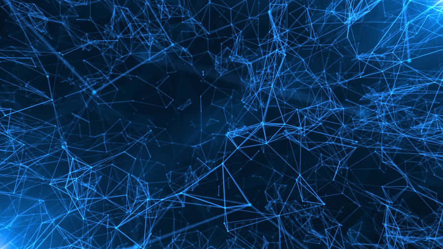 Blue_ Network_of_ Lines_and_ Triangles Wallpaper