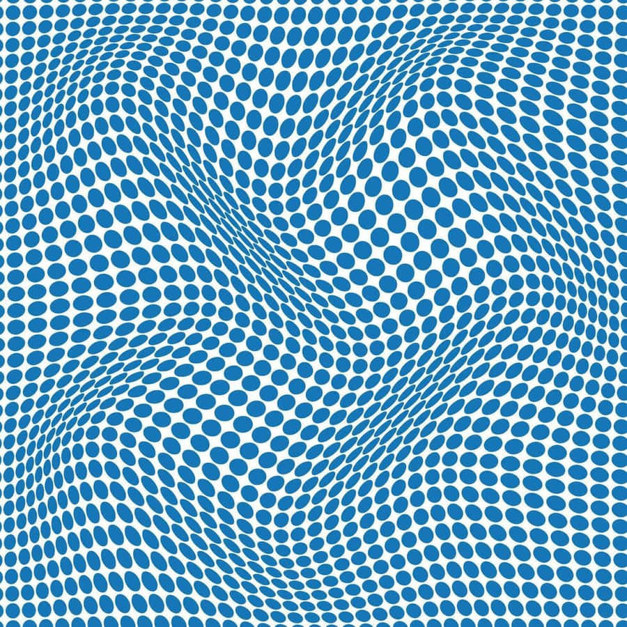 Blue Optical Illusion Dots Pattern Wallpaper