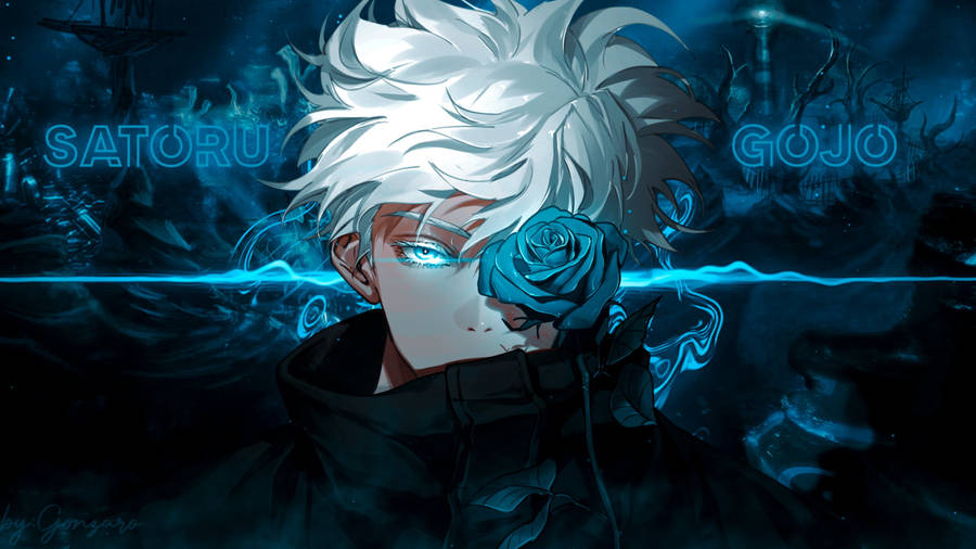 Blue Rose Gojo Satoru Wallpaper
