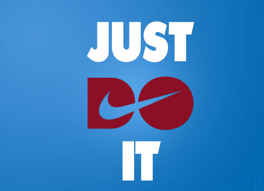 Blue Slogan Just Do It Wallpaper