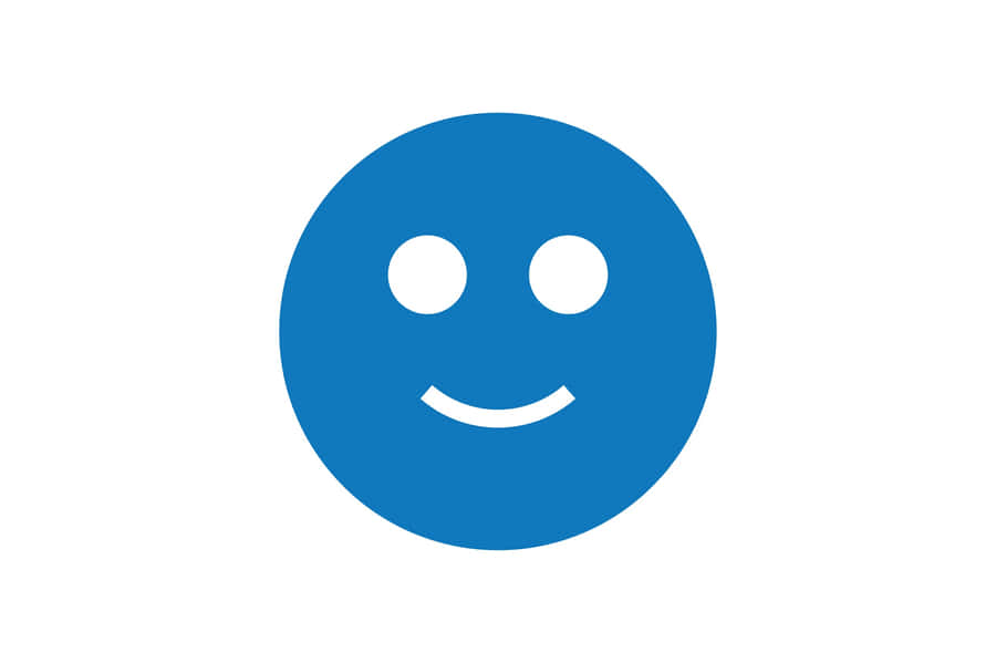 Blue Smiley Face Graphic Wallpaper