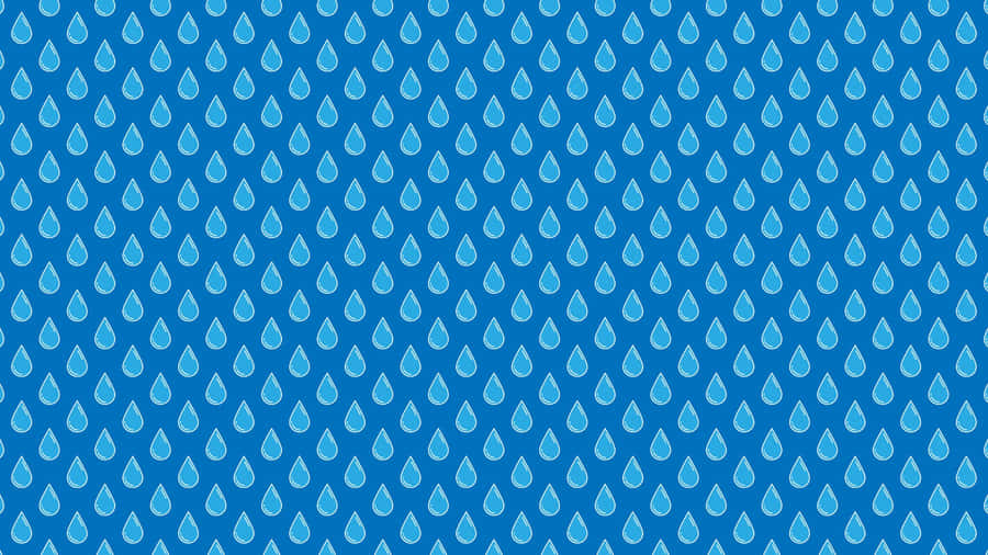 Blue Water Drop Pattern Wallpaper