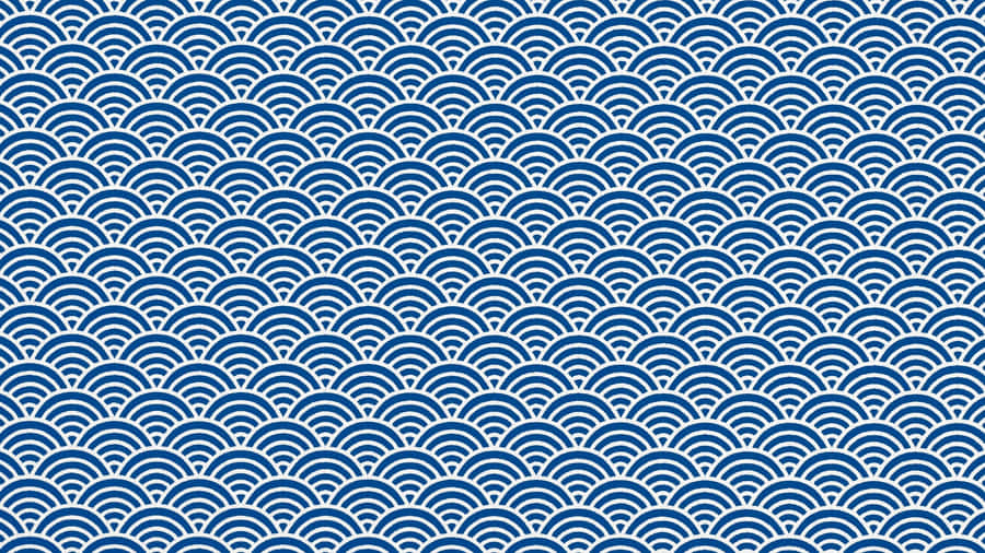 Blue Wave Pattern Design Wallpaper