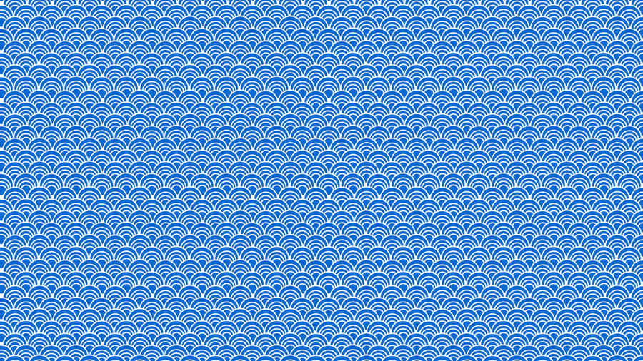 Blue Wave Pattern Design Wallpaper