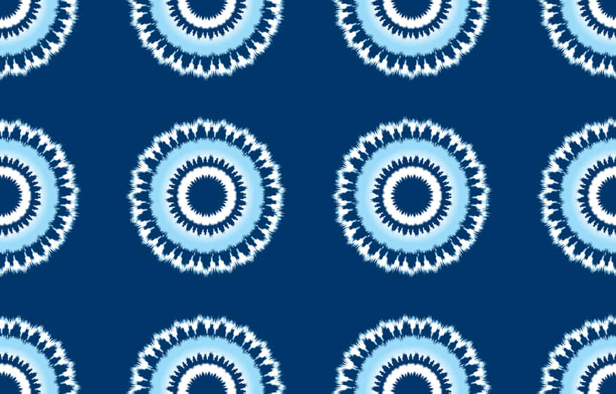 Blue White Spiral Pattern Wallpaper