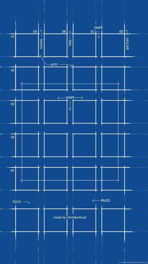 Blueprints For A House With A Square Floor Plan Wallpaper