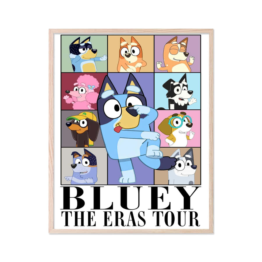 Bluey The Eras Tour Poster Wallpaper