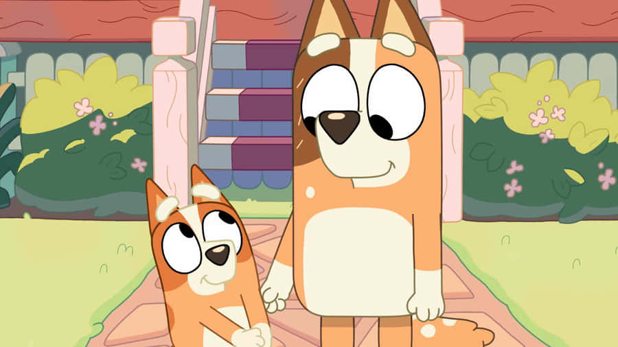 Blueyand Bingo Playground Fun Wallpaper