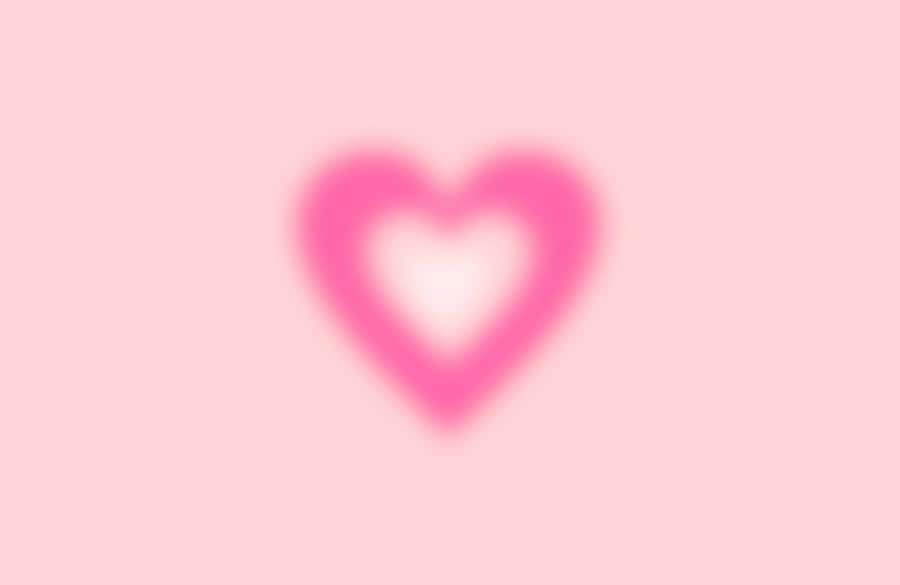 Blurred Heart Background Pink Wallpaper