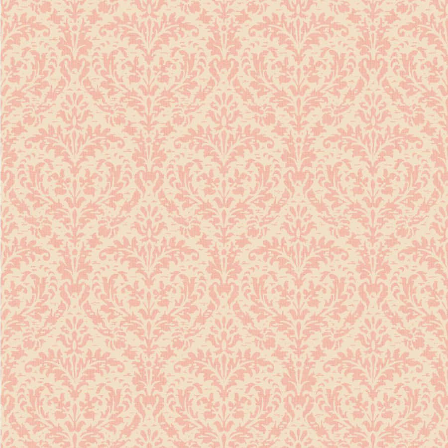 Blush Pink Damask Pattern Wallpaper