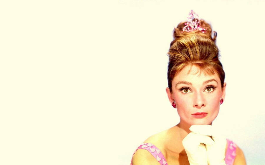 Blushing Audrey Hepburn Wallpaper