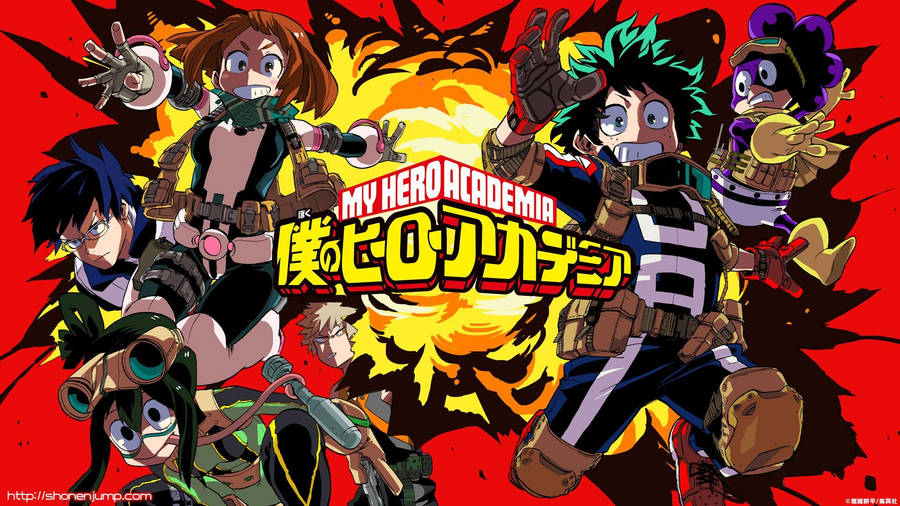 Bnha Season 1 Explosion Poster Wallpaper