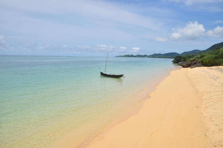 Boat On The Beach Wallpaper