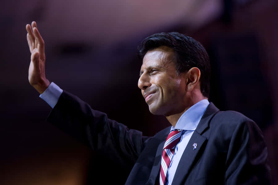 Bobby Jindal Waving From Stage Wallpaper