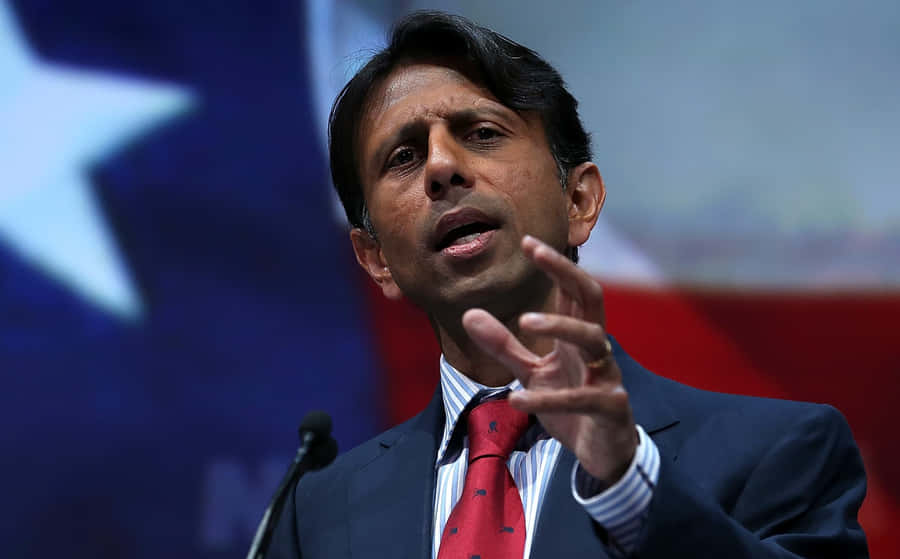 Bobby Jindal With Texan Flag Wallpaper