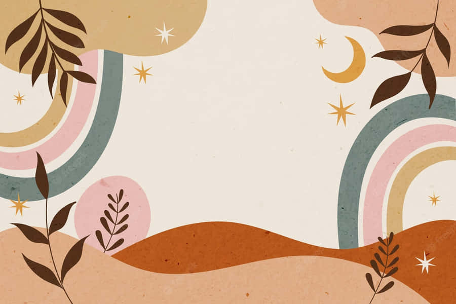 Boho Chic_ Minimalist_ Desktop_ Background Wallpaper