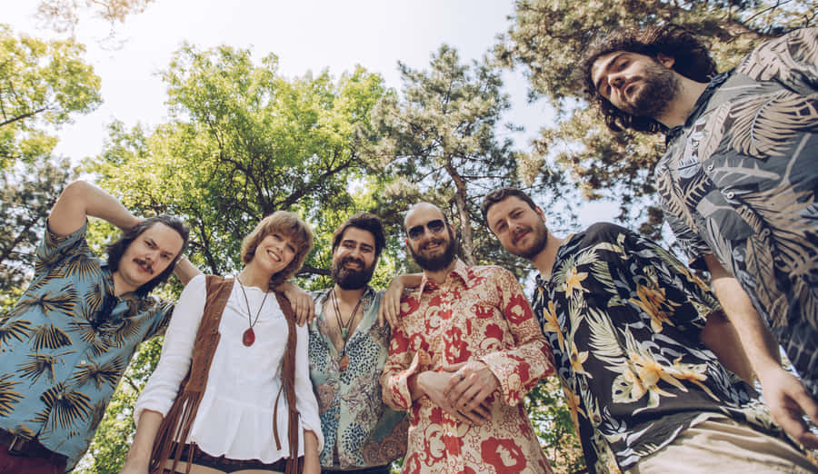 Boho Hippie Group Friends Outdoors.jpg Wallpaper