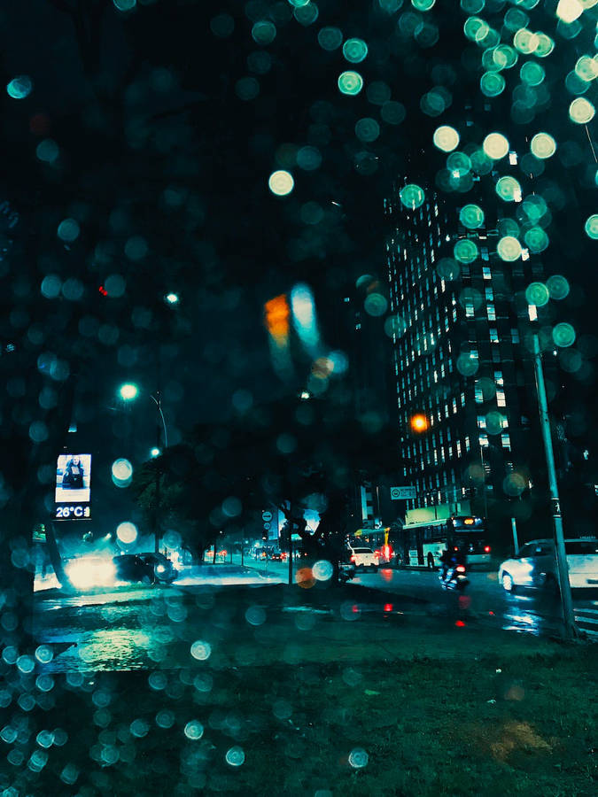 Bokeh Night City Wallpaper