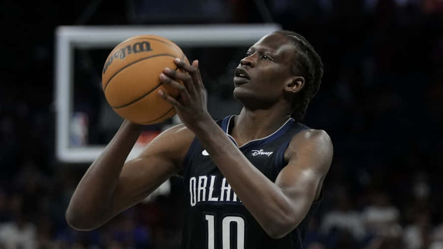 Bol Bol Orlando Magic Basketball Action Wallpaper