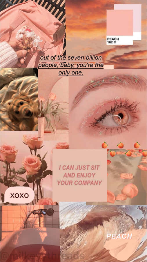 Bold And Bright Sunset Over A Peachy Orange Sky Wallpaper