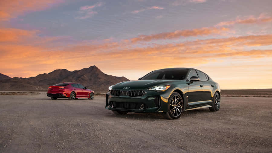 Bold And Dynamic Kia Stinger On Display Wallpaper