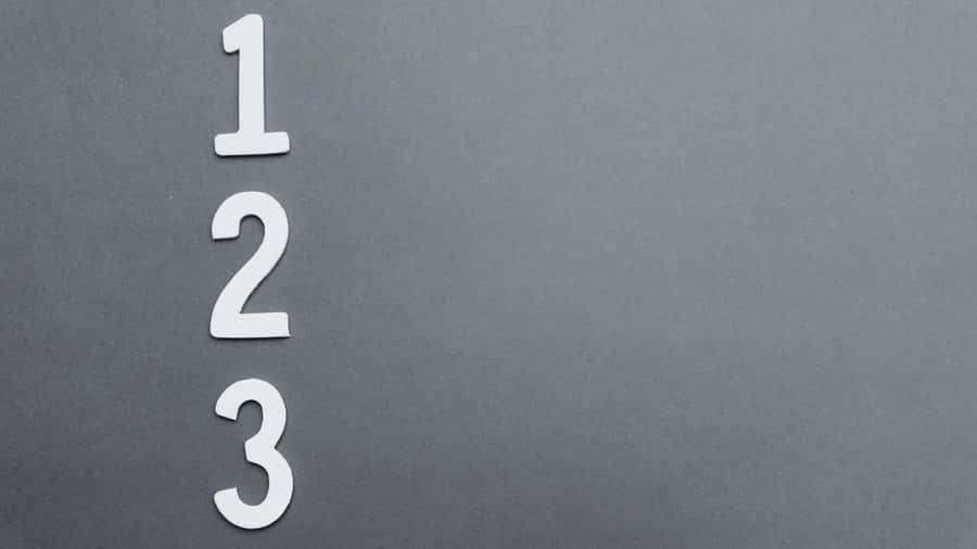 Bold Numeric Contrast In Black And White Wallpaper