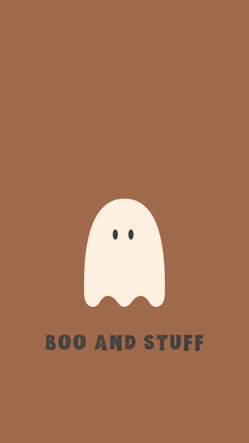 Boo And Stuff On Brown Background Wallpaper