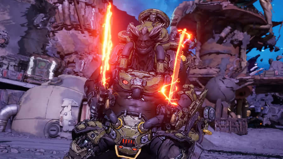 Borderlands 4 Legendary Weapon Duel Wallpaper