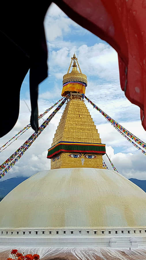 Boudhanath Stupa Eyes And Nose Wallpaper