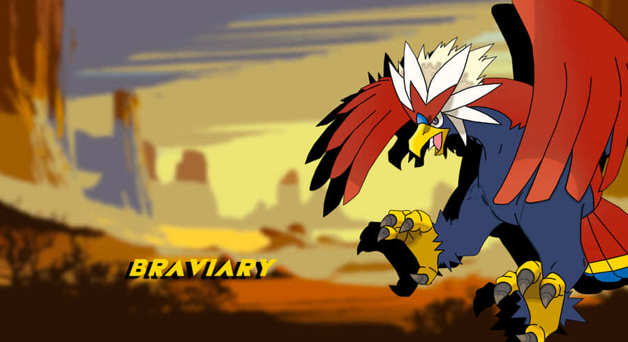 Braviary In A Canyon Wallpaper