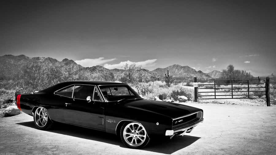 Breathtaking Dodge Charger On The Open Road Wallpaper