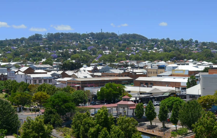 Breathtaking Sunset Over Toowoomba's Gorgeous Skyline. Wallpaper