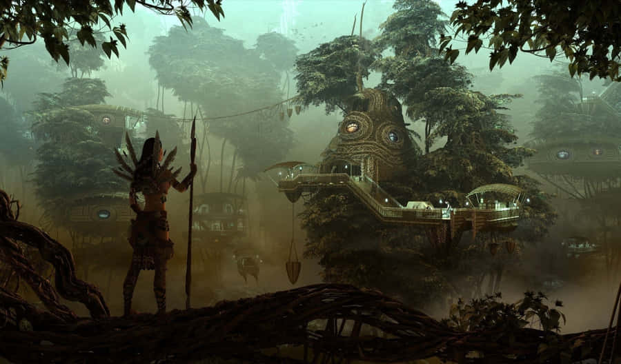 Breathtaking Sunset Skydiving Adventure Wallpaper