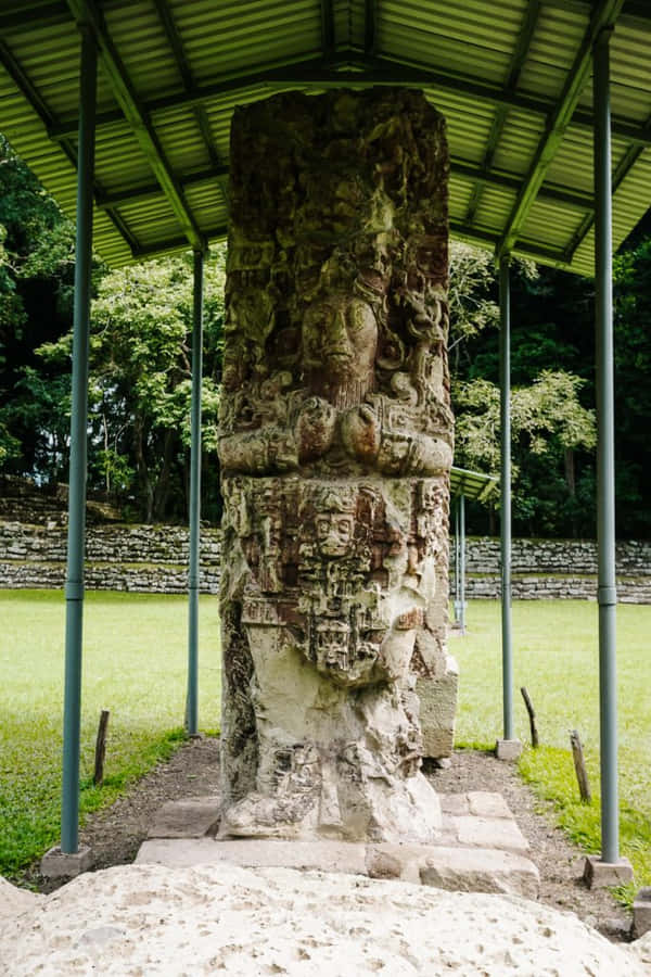 Breathtaking View Of The Ancient Mayan Ruins Of Copan Wallpaper