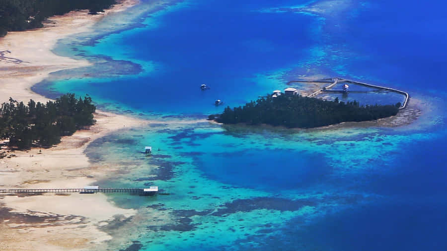 Breathtaking View Of The Town Of Ampana In Sulawesi, Indonesia Wallpaper