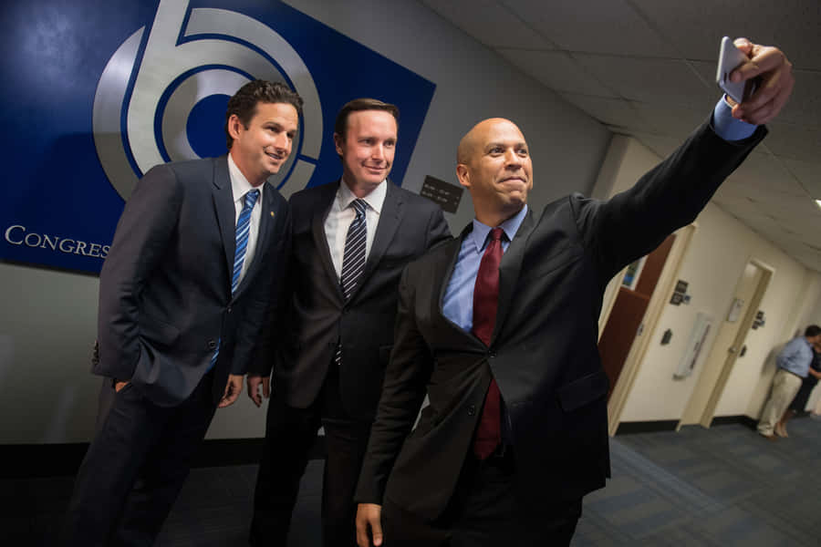 Brian Schatz Takes A Selfie Along With Cory Booker Wallpaper
