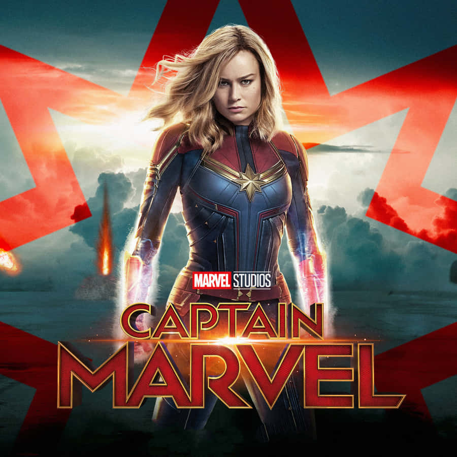 Brie Larson As Captain Marvel Takes The Fight To The Future With Her Apple Ipad Wallpaper