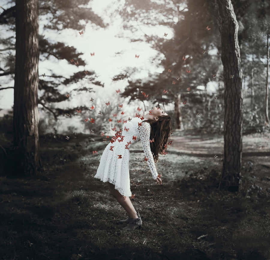 Bright And Colorful Butterfly Costume Wallpaper