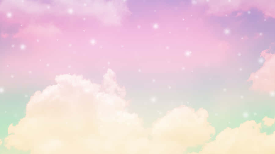 Bright Blue Sky Over A Farm Landscape Wallpaper