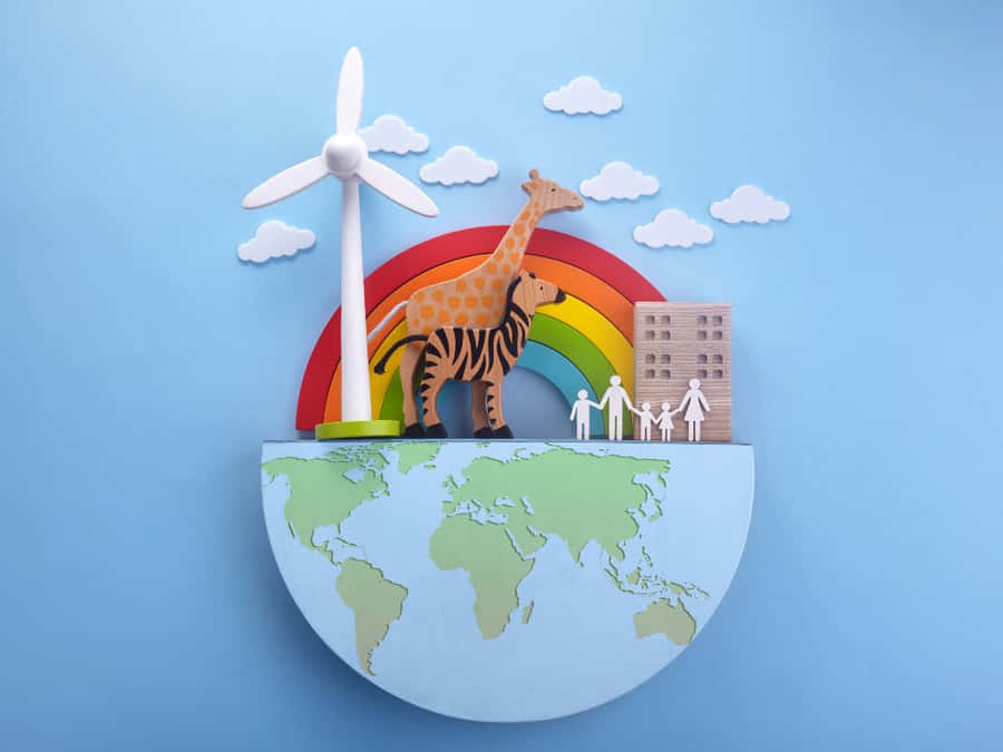 Bright Orange And Pink Beachscape Wallpaper