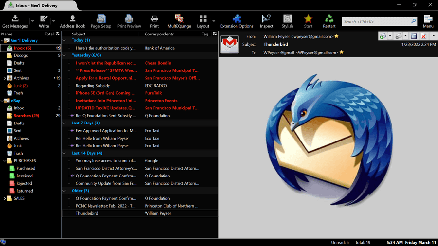 Bright Pink And Blue Thunderbird Flying Across A Starry Night Sky. Wallpaper