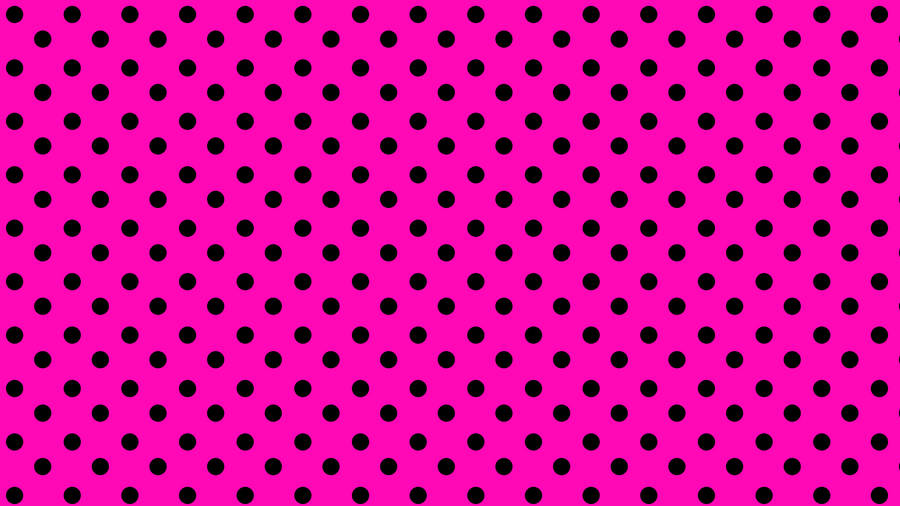 Bright Pink Black Dot Iphone Wallpaper