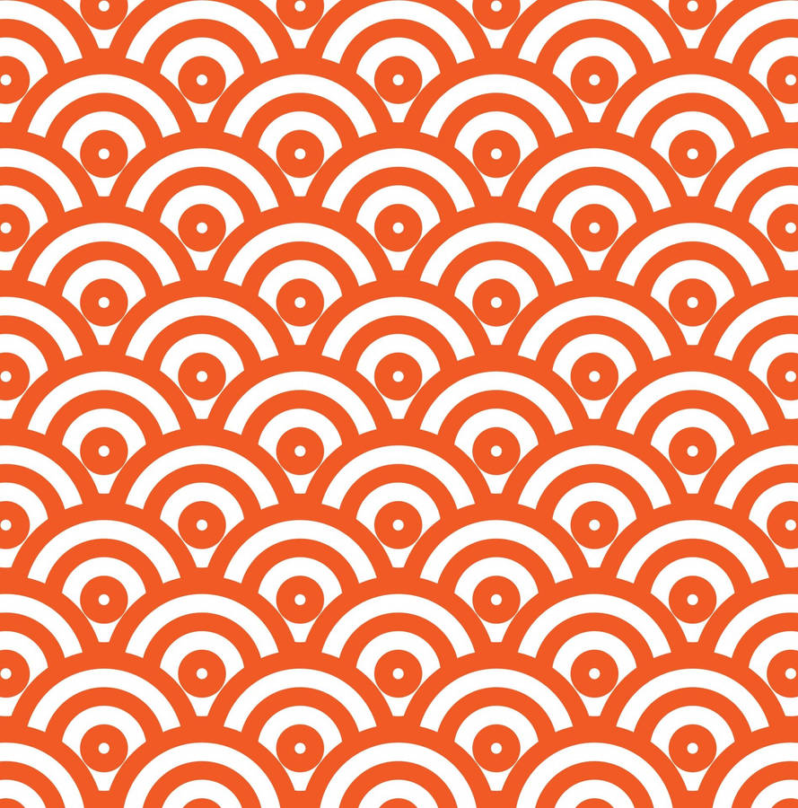 Bright Red And White Pattern Wallpaper