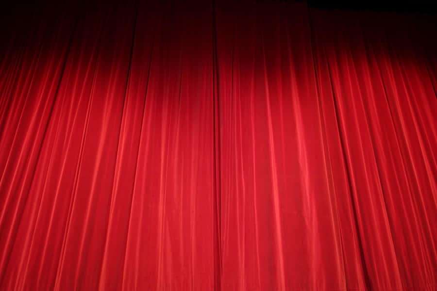 Bright Red Theater Curtains Wallpaper