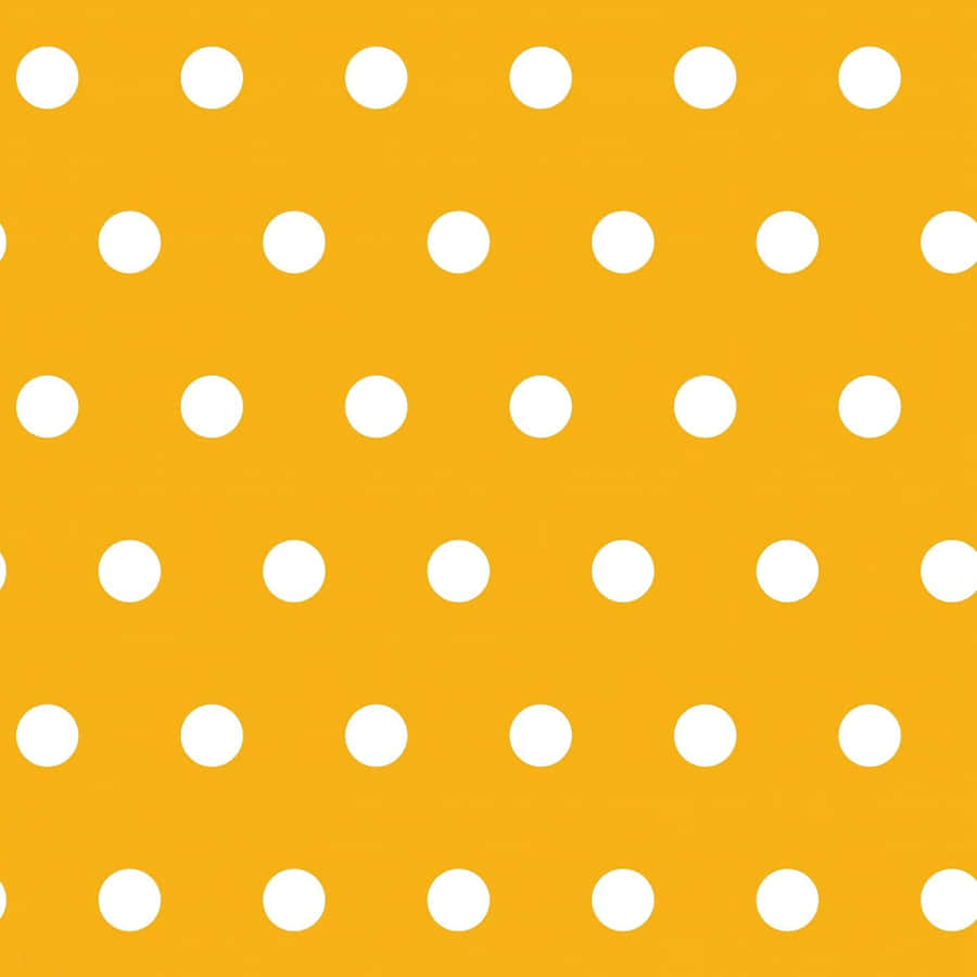 Bright Yellow Polka Dot Background Wallpaper