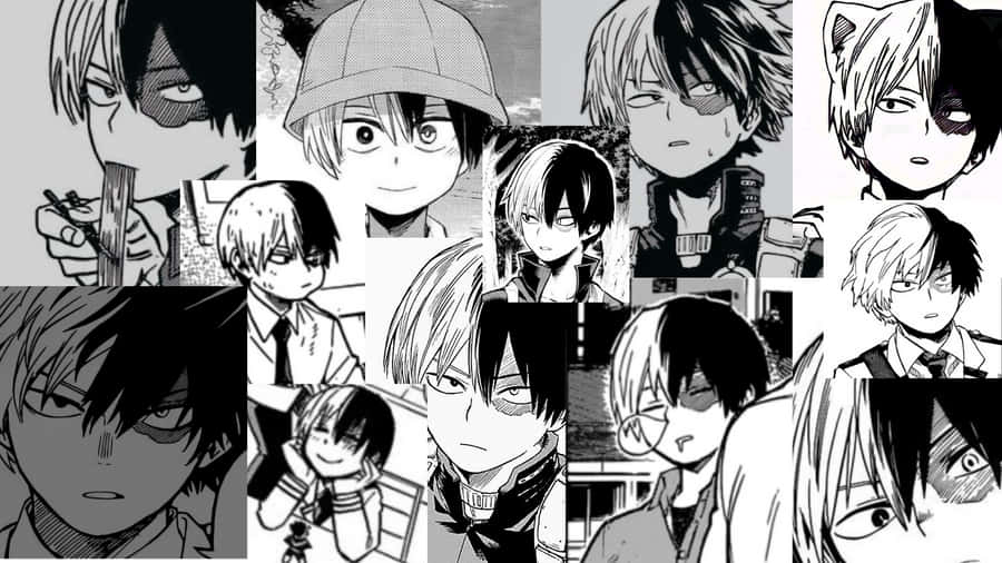 Brighten Your Room With The Todoroki Black Print Wallpaper